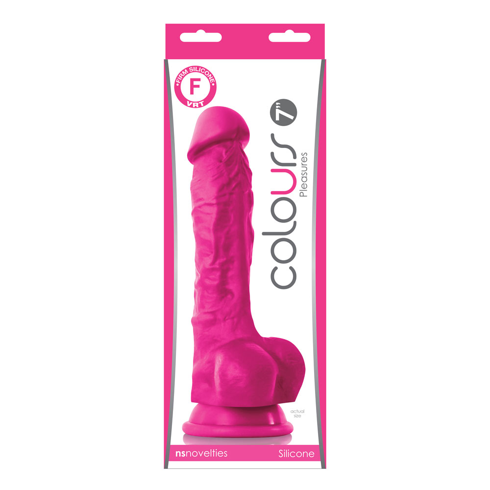 KrZqjQZTglmAZA7KUJn7o95bDZV4qzRw Colours Pleasures - 7" Dildo - Pink - Image 1