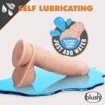 Dr. Skin Glide - 7 Inch Self Lubricating Dildo With Balls - Vanilla - Image 4