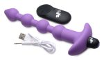 Bang - Vibrating Silicone Anal Beads and Remote Control - Purple - Image 3