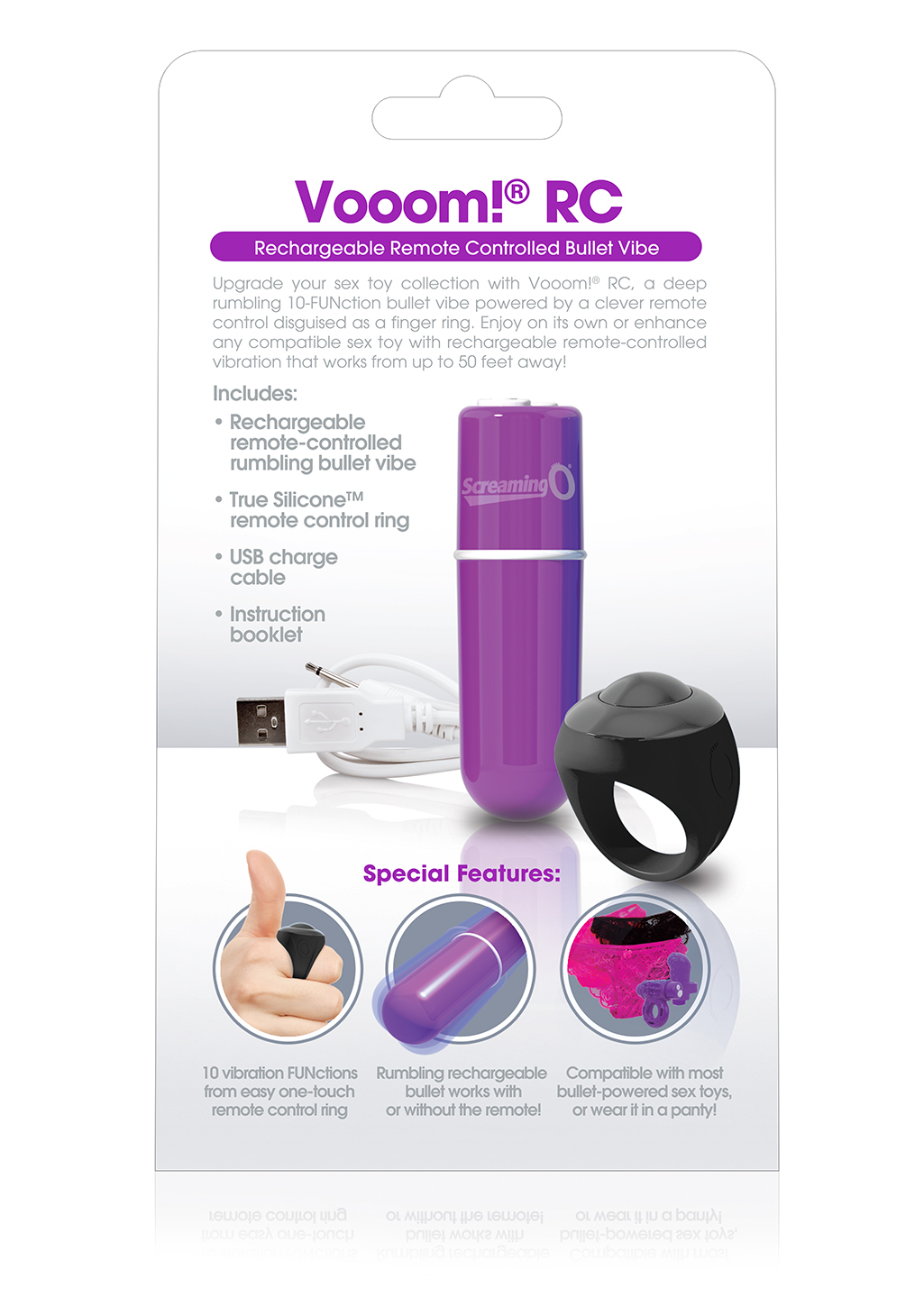 L08Kb0VRAwox75dF3qLkz4KU857CMQ8D Charged Vooom Remote Control Bullet - Purple - Image 1