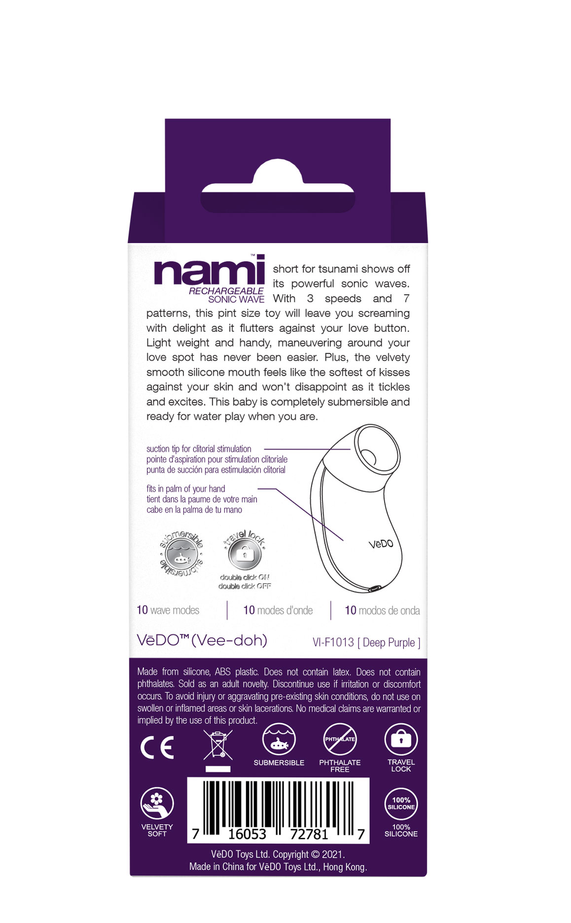 L2M3MHunHLvb9to1vOpC2iDbL3RfomUD Nami Rechargeable Sonic Vibe - Deep Purple - Image 1