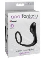 Anal Fantasy Collection Ass Gasm Cockring Plug - Black - Image 3