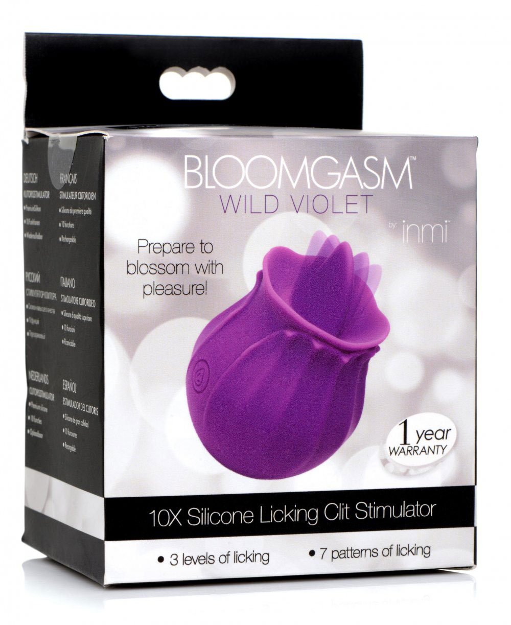 LLMQ29RAdApuvnR9biboBB86F50Aao8c Inmi - Bloomgasm Wild Violet Licking Silicone Stimulator - Violet - Image 1
