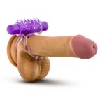 Play With Me - the Player - Vibrating Double Strap Ring - Purple - Image 5