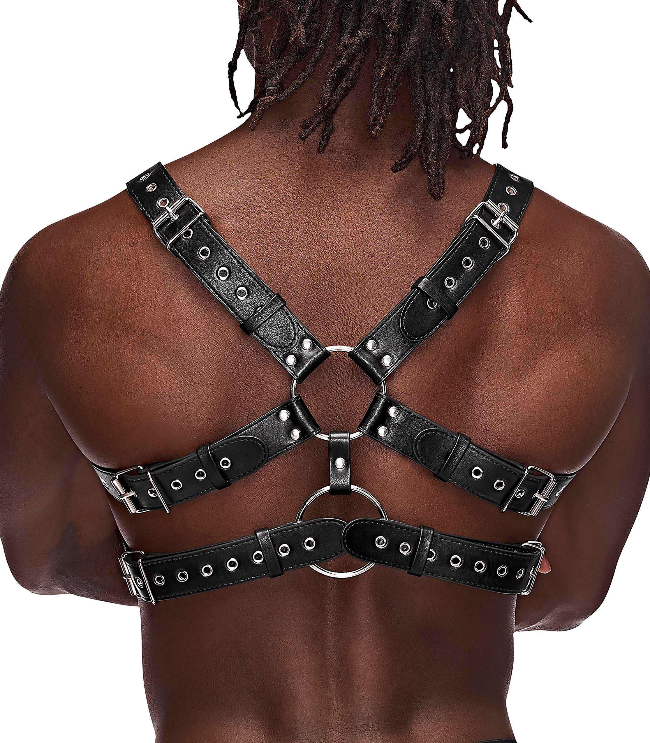 LV70vonRiOFSzPhnY3lhgs1xXssJXRU6 Gemini Leather Harness - One Size - Black - Image 1