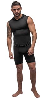 Black Nite Hoodie Tank - Black - Medium