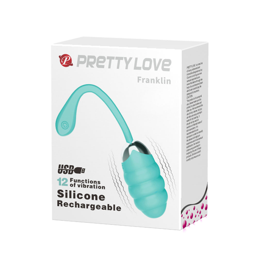 M22heFi7RVrVUXFVeqrtNWlScft5KHJ7 Pretty Love Franklin Rechargeable Vibrating Egg - Mint - Image 1