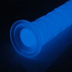 Glow-in-the-Dark Periwinkle Peen Dildo 8.5" - Image 5