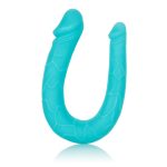 Silicone Double Dong Ac/dc Dong - Teal - Image 2