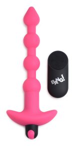 Bang - Vibrating Silicone Anal Beads and Remote Control - Pink - Image 2