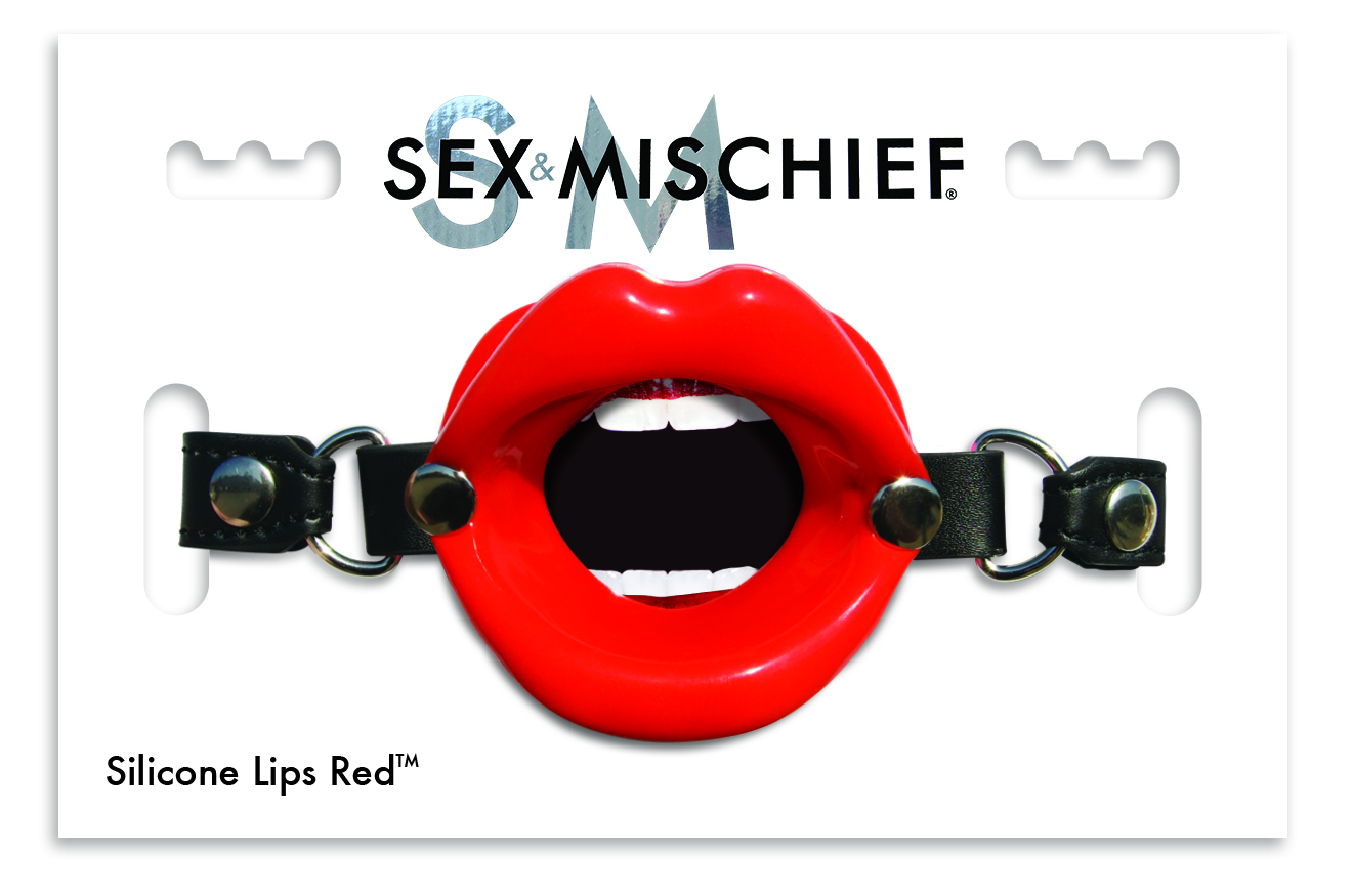 S&M-32_SS09942_SiliconeLips-Black_5.25Hx8W_V23_JD Sex and Mischief Silicone Lips - Red - Image 1
