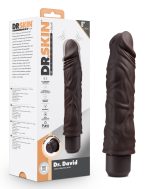Dr. Skin Silicone - Dr. David - 8 Inch Vibrating Dildo - Brown - Image 11