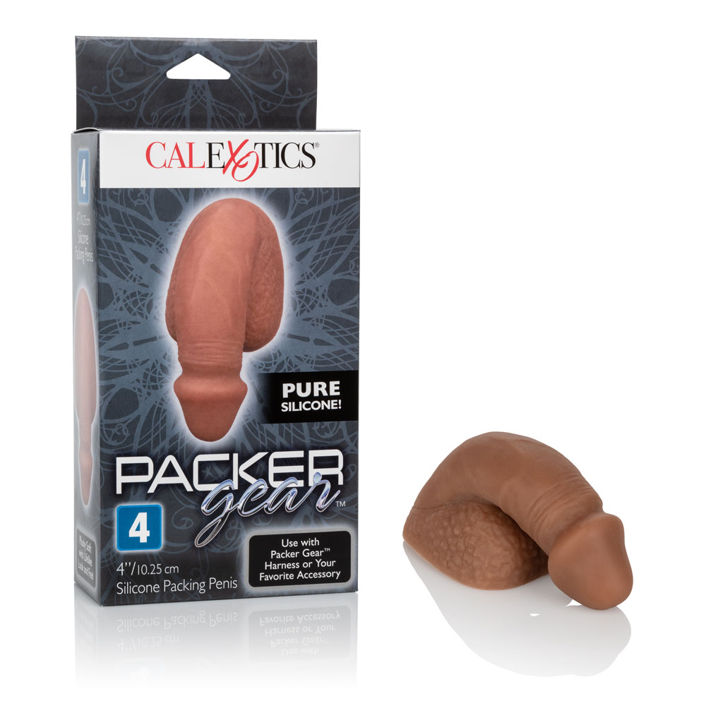 Ml7KCZP9xRAk6gR6YYPpXyNy4FdCOmuj Packer Gear 4" Silicone Packing Penis -Brown - Image 1