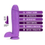 Neo Elite - 10 Inch Silicone Dual Density Cock with Balls - Neon Purple - Image 6