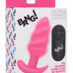21x Silicone Swirl Plug With Remote - Pink