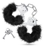 Temptasia - Plush Fur Cuffs - Black - Image 5