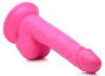 Pop Pecker 6.5 Inch Dildo With Balls - Pink - Image 2