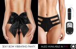 Sexy Bow Vibrating Panty - Black - Image 3