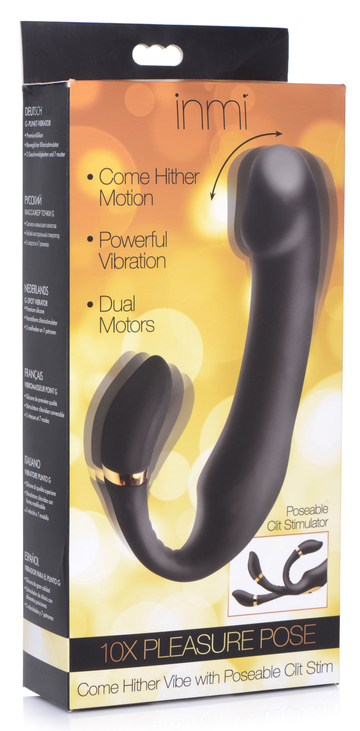 N9ZQapWINxyhVYLLFym2o9pi0shARpWR 10x Pleasure Pose Come Hither Silicone Vibe With Poseable Clit Stim - Image 1