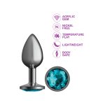 Teal Round Gem Gunmetal Metal Plug - Md - Image 8