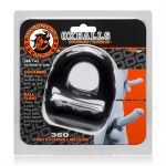 360 2- Way Cockring and Ballsling - Black - Image 2