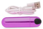 10x Rechargeable Vibrating Metallic Bullet - Purple - Image 4