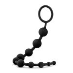 Anal Adventures - Platinum - Silicone 10 Anal Beads - Black - Image 4