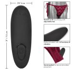 Remote Control Lace Thong Set - Burgundy - Image 9