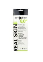 Real Skin 8" Dual Layer Dildo - Dark Brown - Image 3