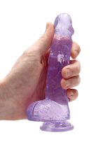 6 Inch Realistic Dildo With Balls - Purple - Image 6