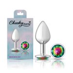 Rainbow Round Gem Silver Metal Plug - Md - Image 8