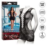 Scandal Plus Size Peek-a-Boo Mini Dress - Plus Size - Black - Image 7