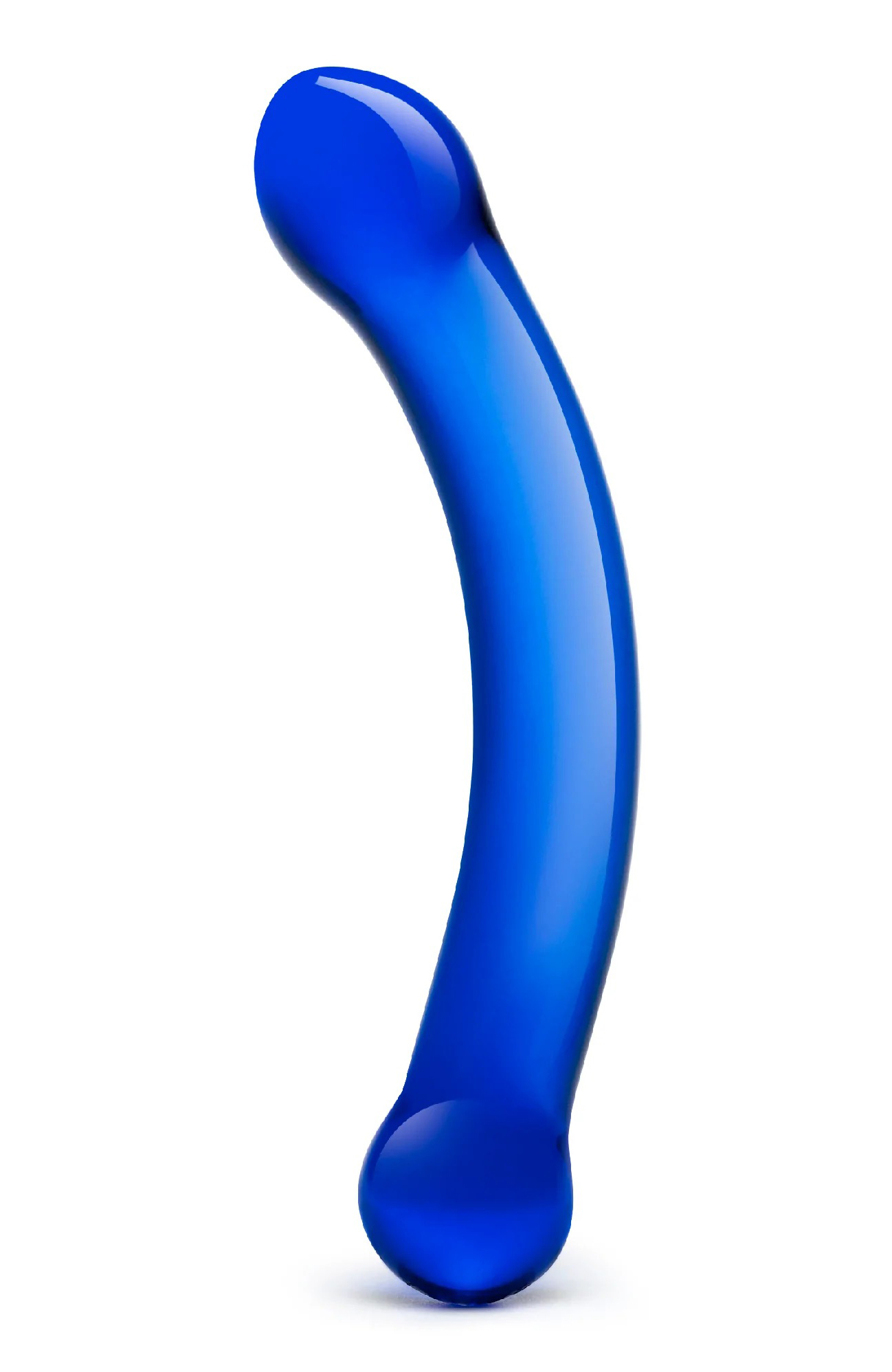 OJ90UamKHP5w0qgkMPwcOzVJHfmMuzkf 6 Inch Curved G-Spot Blue Glass Dildo - Image 1