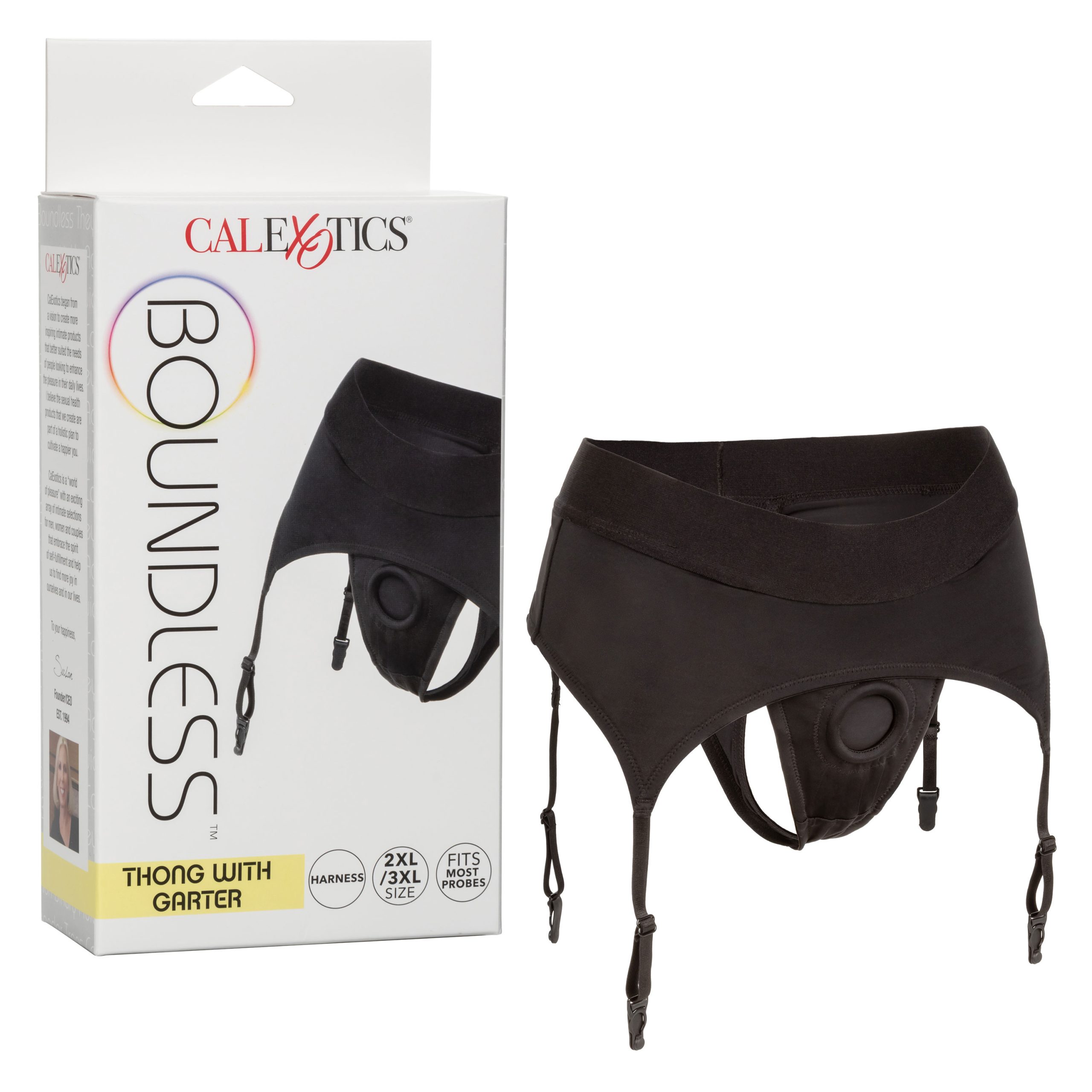 OPmoCRnjKOYJv91xurjkykL3jvjThYyM Boundless Thong With Garter - 2l/3xl - Black - Image 1