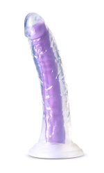 Neo Elite Glow in the Dark - Light - 7 Inch Silicone Dual Density Dildo - Neon Purple - Image 2