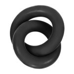 Hunkyjunk Duo Linked Cock Ball Rings - Tar - Image 4