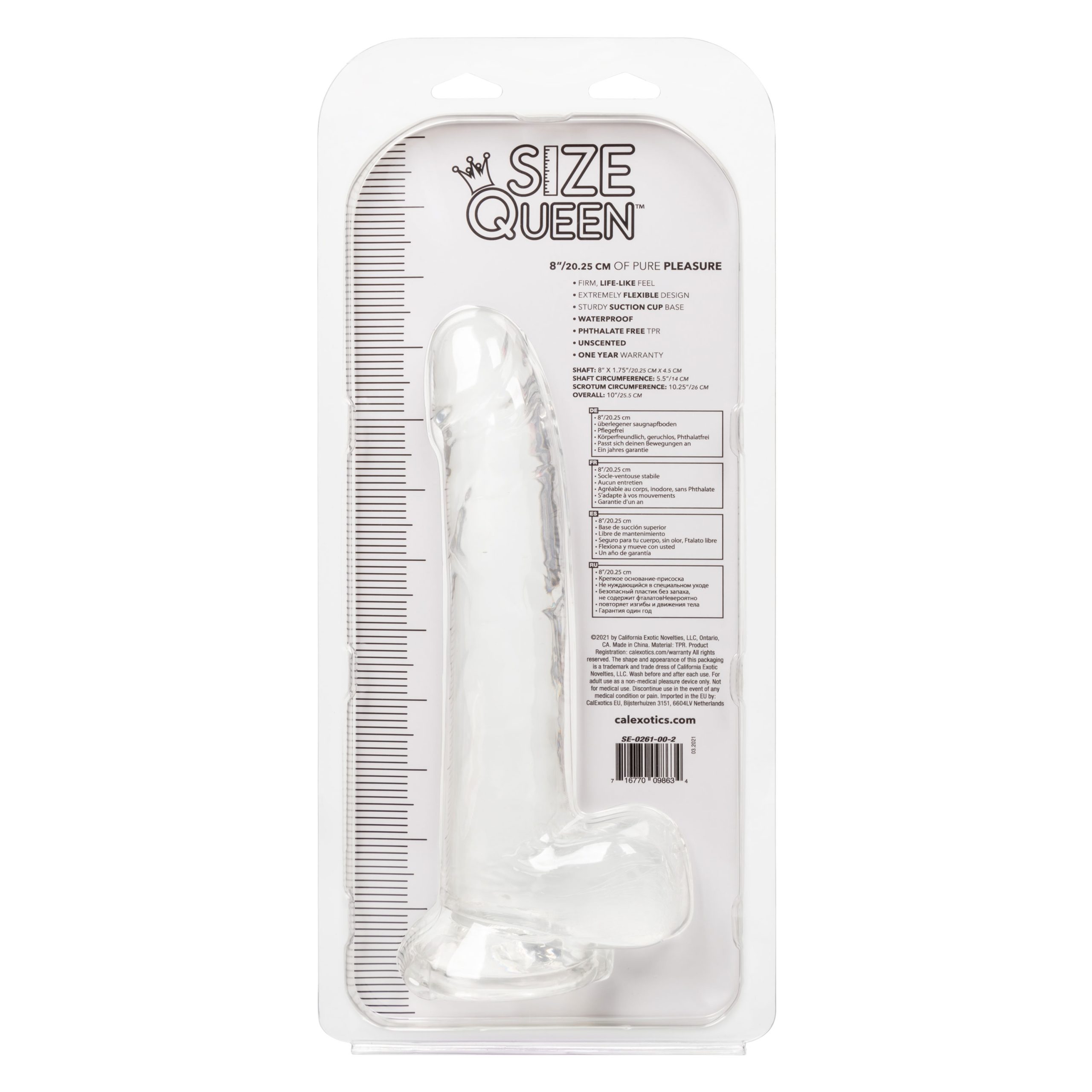 OdBYQoPyrY5AEQiMxgeDjstniYKek7tJ Size Queen 8 inch/20.25 Cm - Clear - Image 1