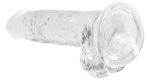 7 Inch Realistic Dildo With Balls - Translucent - Image 4