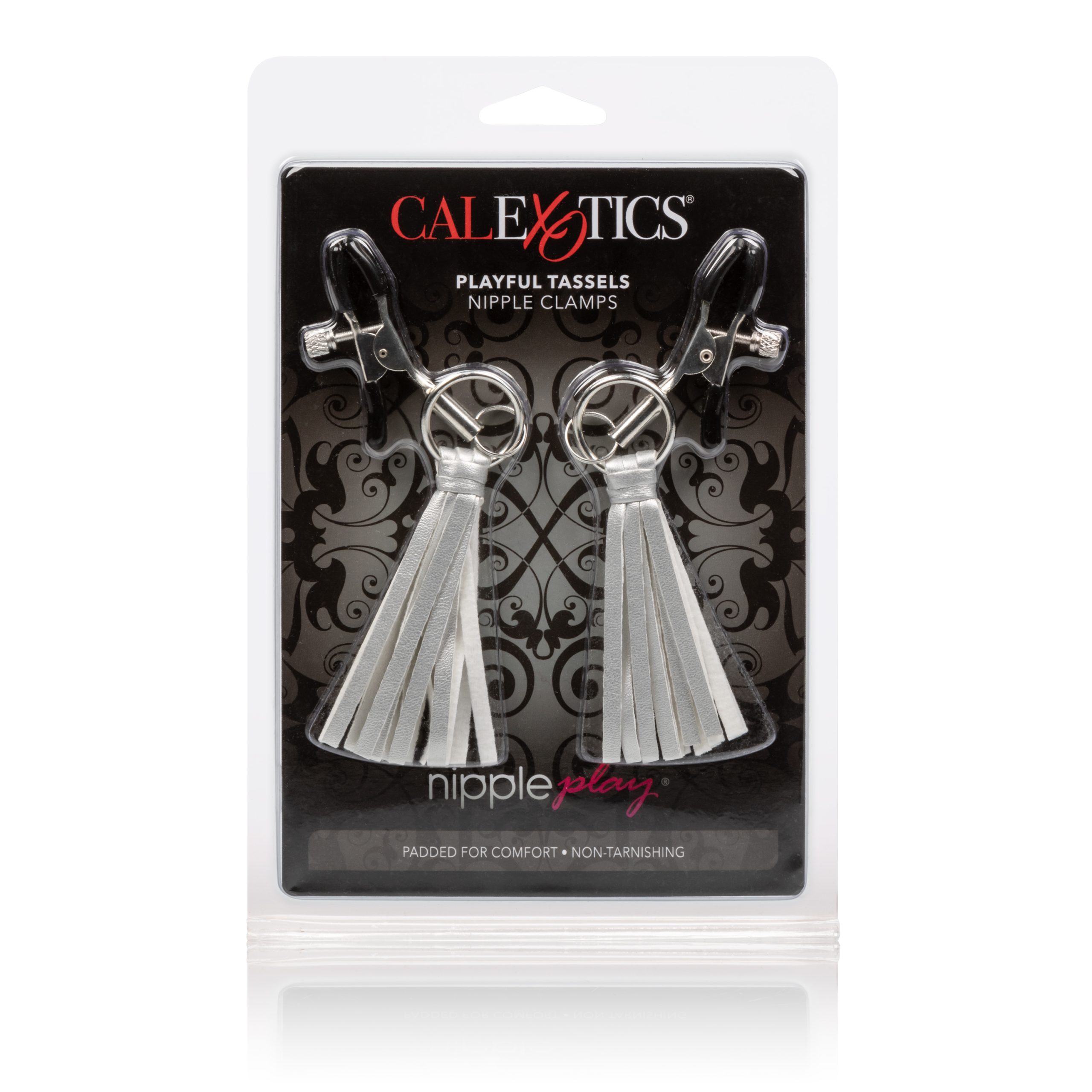OlAqFOrlpwVxA9tk0VrRrsmXxQ853cvE Nipple Play Playful Tassels Nipple Clamps - Silver - Image 1