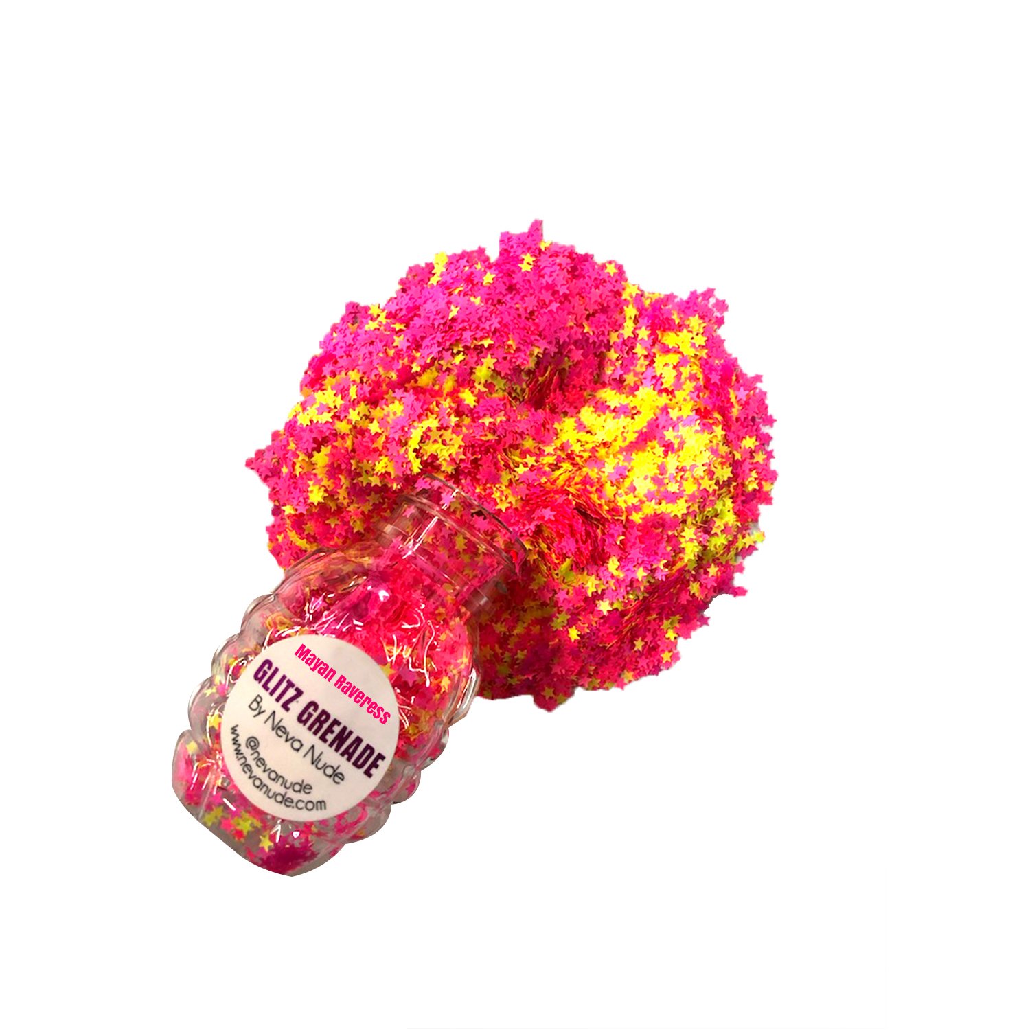 OuFrldmOgHIKCPabnzHlXRP72u0mAK1i Mayan Raveress Neon Uv Cosmetic Glitter Glitz Grenade Keychain in Aloe Gel - Image 1