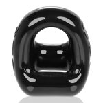 360 2- Way Cockring and Ballsling - Black - Image 4