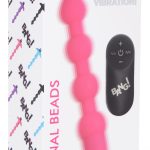 Bang - Vibrating Silicone Anal Beads and Remote Control - Pink