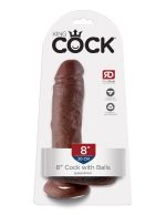 King Cock 8-Inch Cock With Balls - Brown - Image 5