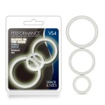 Performance - Vs4 Pure Premium Silicone Cockring Set - White - Image 7