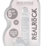 6 Inch Realistic Dildo With Balls - Translucent
