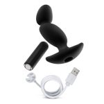 Anal Adventures - Platinum - Silicone Vibrating Prostate Massager 04 -Black - Image 4