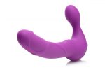 Royal Revolver Vibrating Strapless Strap- on Dildo - Purple - Image 4