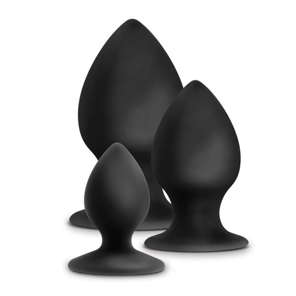 Q1HeHCGq1CMmfrom3FsKE0MjfGnbwEsn Anal Adventures - Platinum - Silicone Anal Stout Plug Kit - Black - Image 1