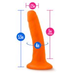 Neo - 5.5 Inch Dual Density Cock - Neon Orange - Image 5