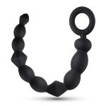 Anal Adventures Platinum - Silicone Beginner Anal Beads - Black - Image 2